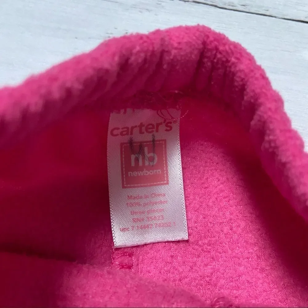 🍭6/$30 Carter’s Fleece Baby Girl Warm & Cozy Pants - newborn
